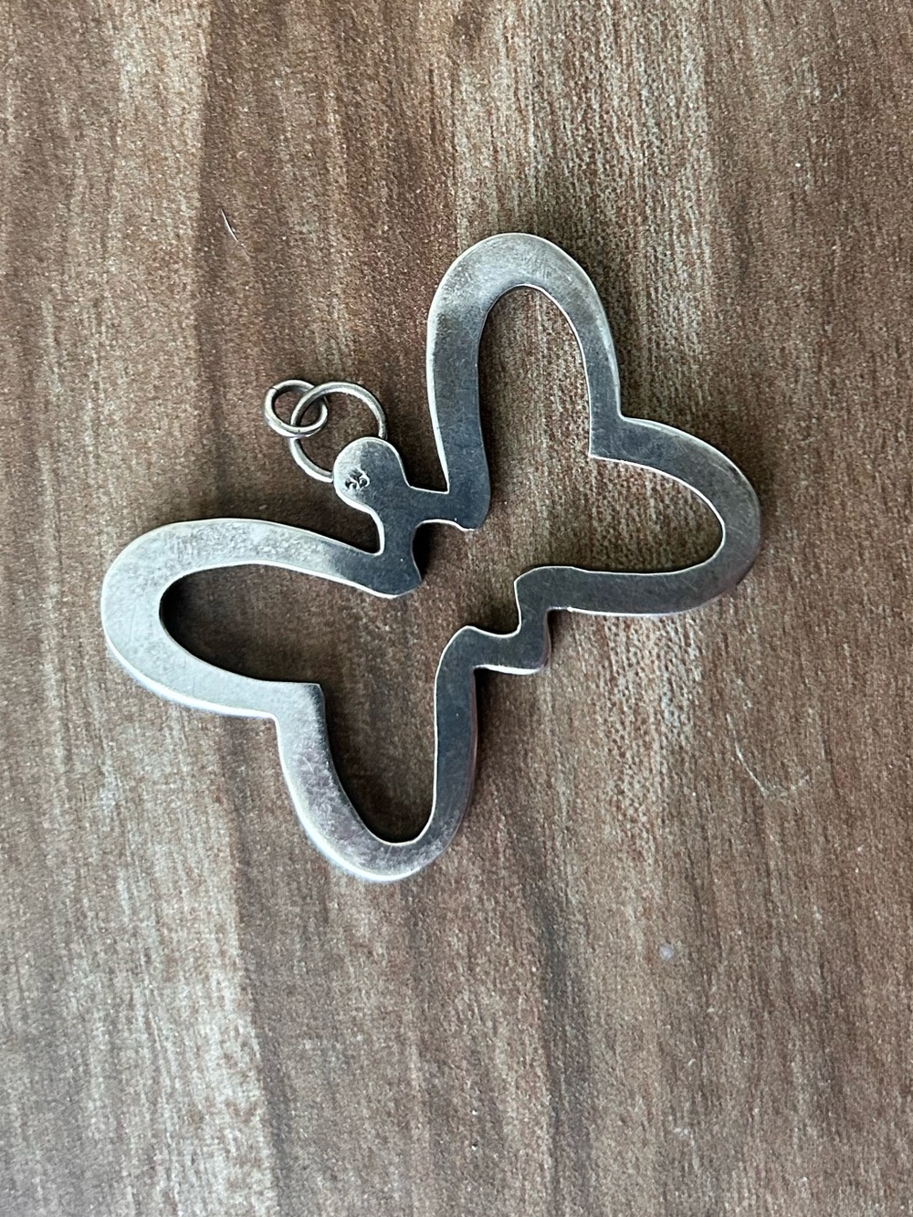 XL Sterling Silver Butterfly Pendant 12.9g Bold Outline, Openwork Design Vintage - Picture 4 of 8